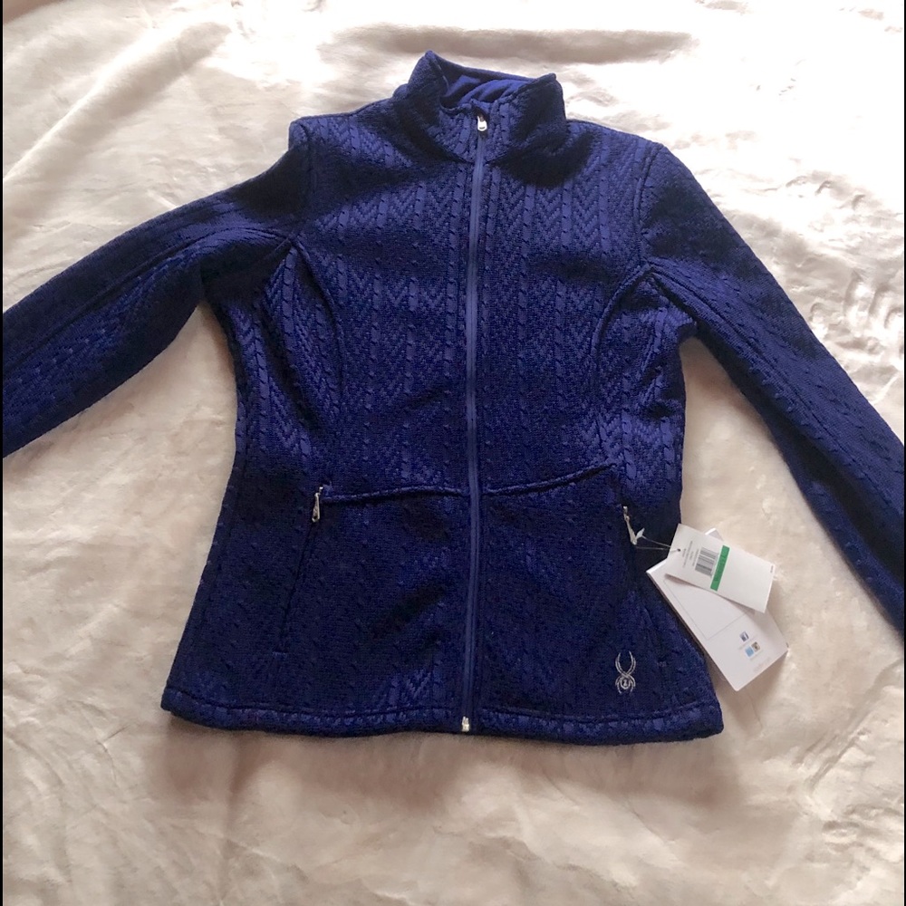 NWT Purple Zip-Up Spyder Jacket